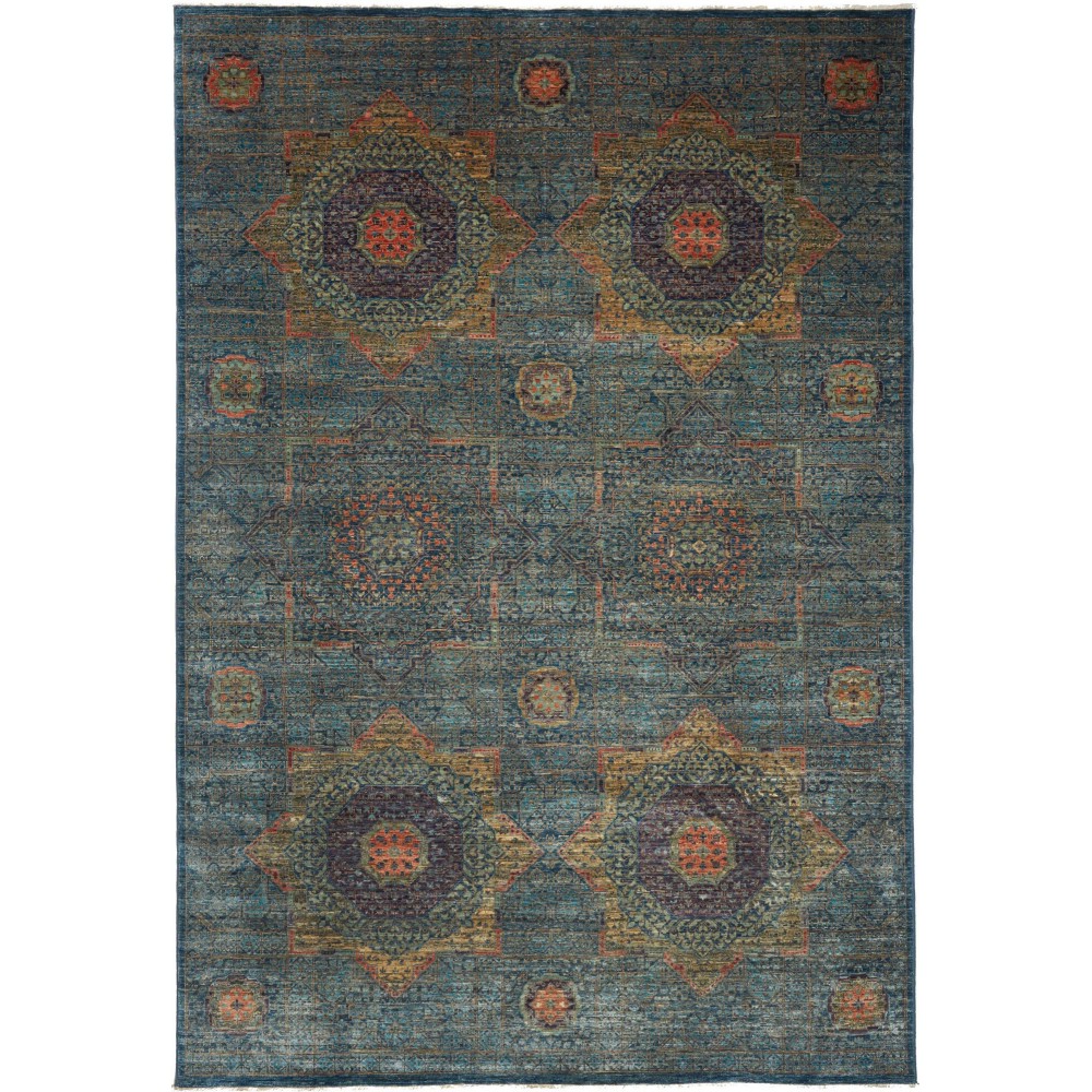 Tappeto Mamlouk Pakistan azzurro bianco 203x299