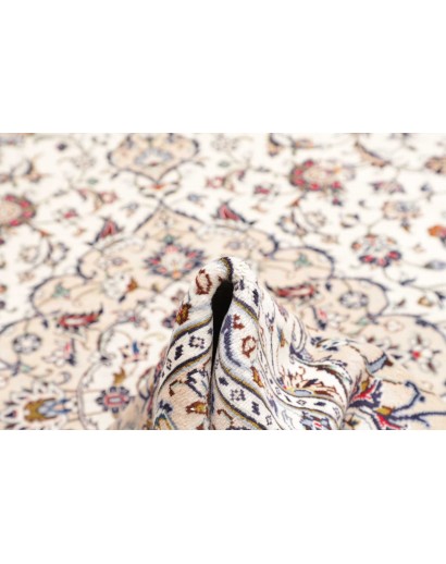 Tappeto Kashan Persia bianco azzurro 250x357