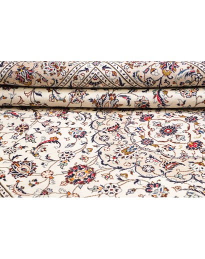 Tappeto Kashan Persia bianco azzurro 250x357