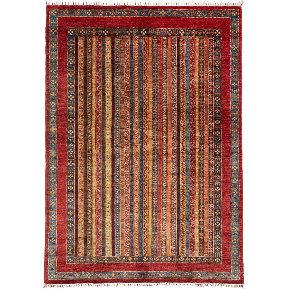 Tappeto Shall Pakistan marrone giallo 175x245
