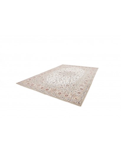 Tappeto Kashan Persia bianco grigio 290x403