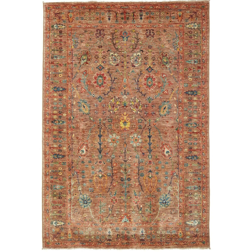 Tappeto Shahi Fine Pakistan rosso grigio 124x183