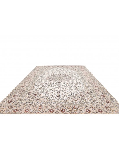 Tappeto Kashan Persia bianco grigio 290x403