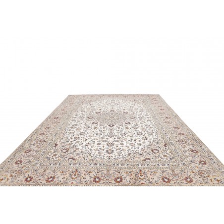 Tappeto Kashan Persia bianco grigio 290x403