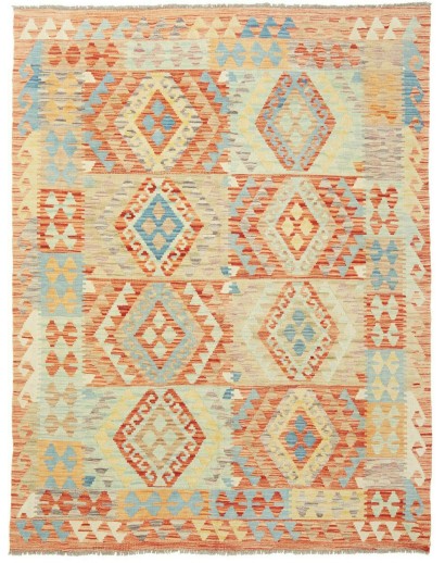 Tappeto Kilim Afghanistan marrone arancione 149x196
