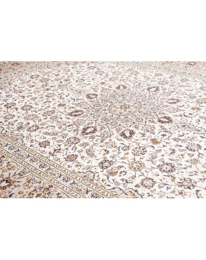 Tappeto Kashan Persia bianco grigio 290x403