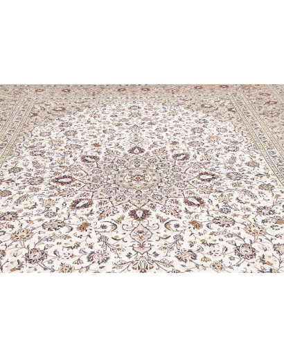 Tappeto Kashan Persia bianco grigio 290x403