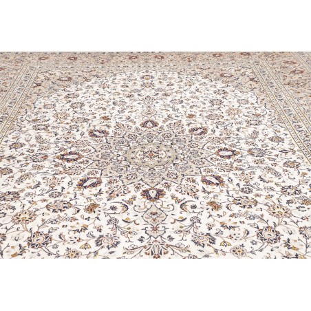Tappeto Kashan Persia bianco grigio 290x403
