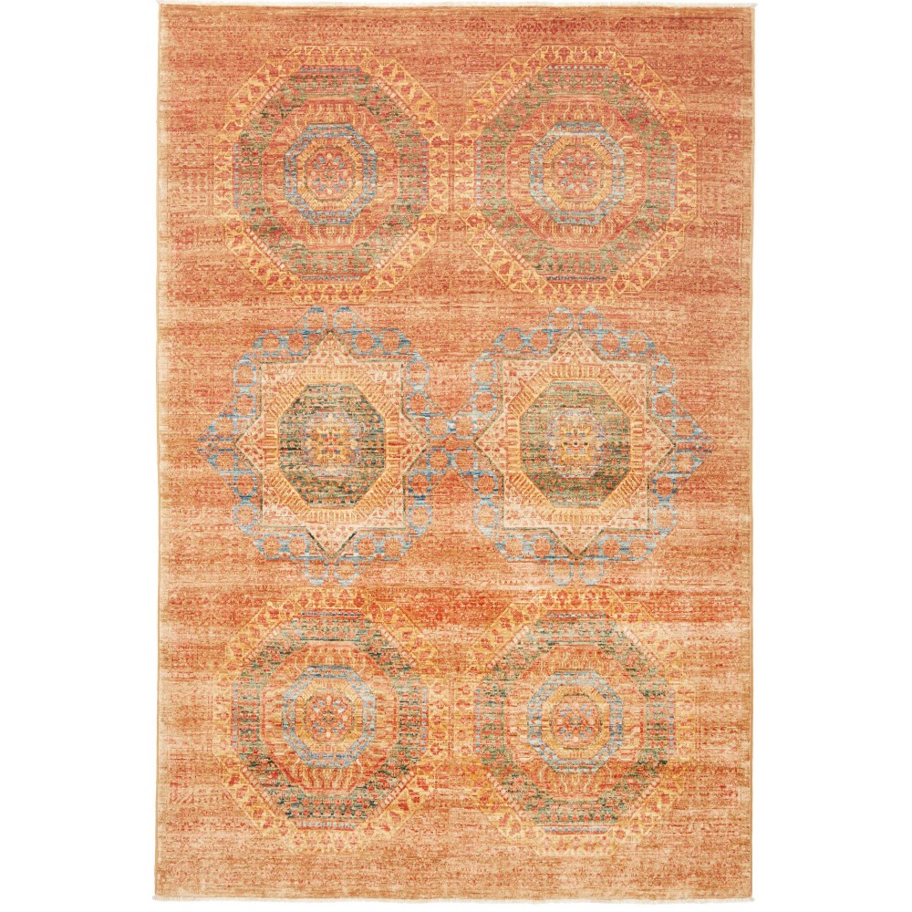 Tappeto Mamlouk Pakistan arancione 143x220 Tappeto Mamlouk Pakistan arancione 143x220