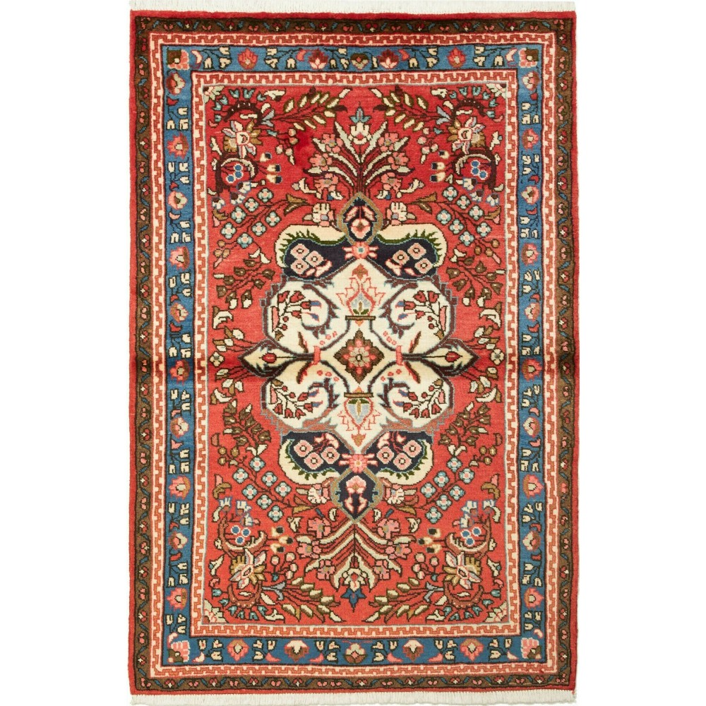 Tappeto Hamadan Persia rosso giallo 110x166