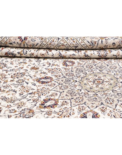 Tappeto Kashan Persia bianco grigio 290x403