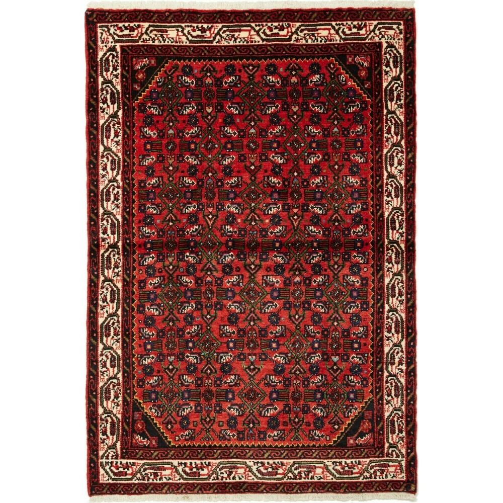 Tappeto Hamadan Persia blu giallo 104x157