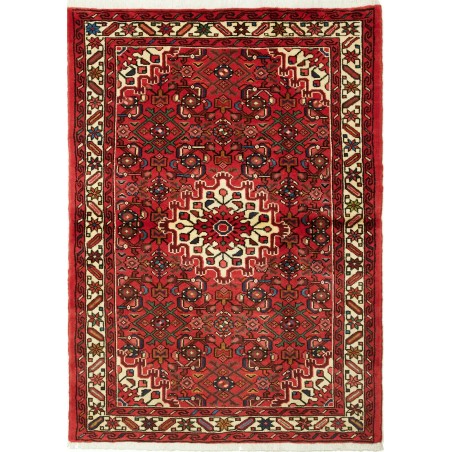 Tappeto Hamadan Persia marrone giallo 102x147
