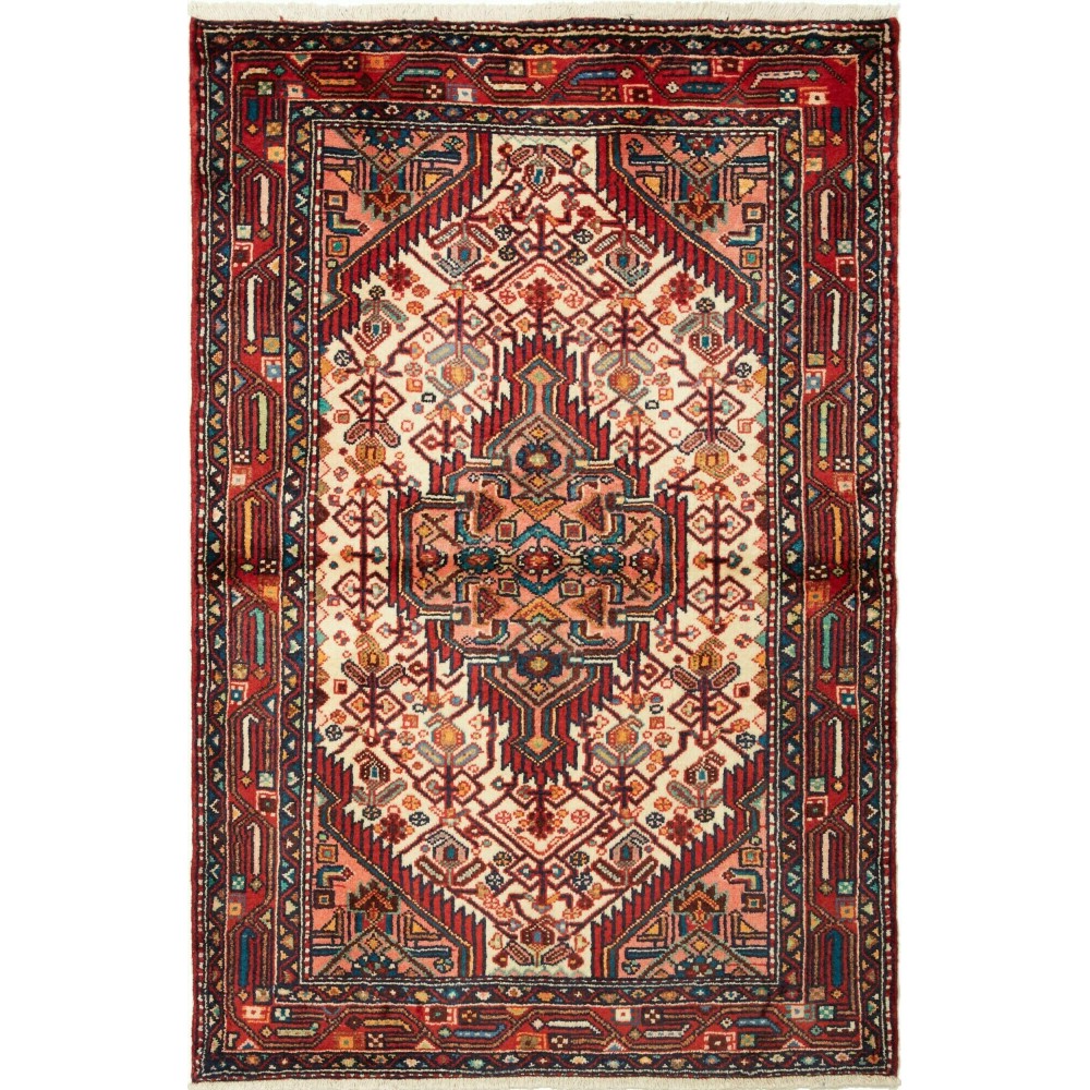 Tappeto Hamadan Persia marrone giallo 105x159