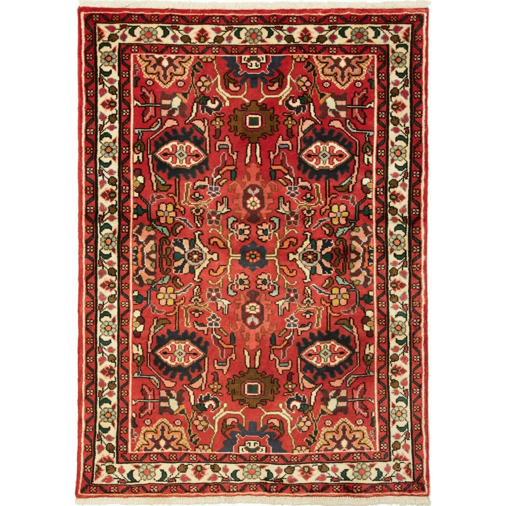 Tappeto Hamadan Persia marrone giallo 100x140