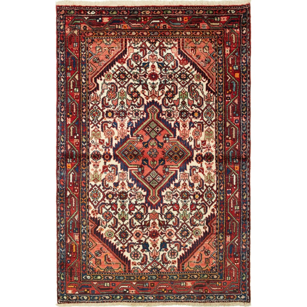 Tappeto Hamadan Persia marrone giallo 103x160