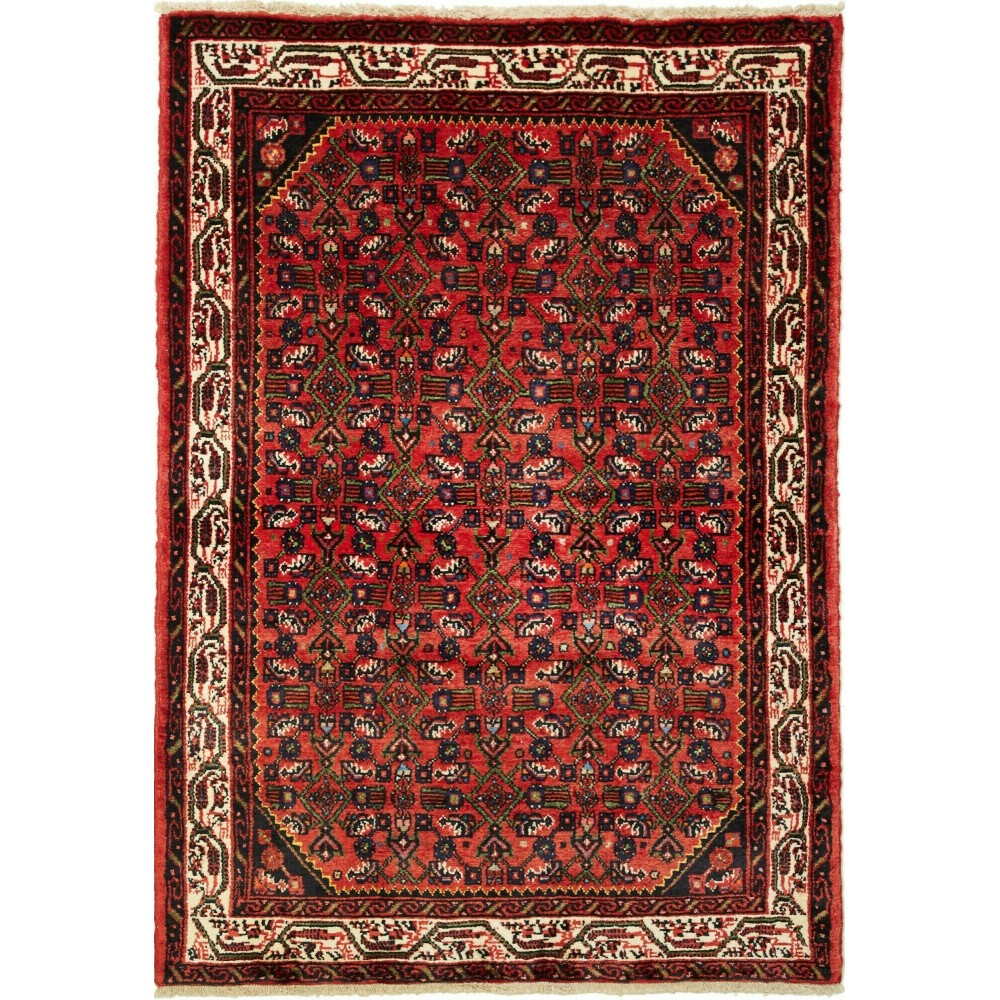 Tappeto Hamadan Persia grigio giallo 110x155