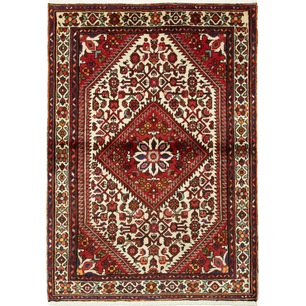 Tappeto Hamadan Persia marrone giallo 108x150