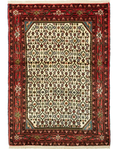 Tappeto Hamadan Persia marrone giallo 104x148