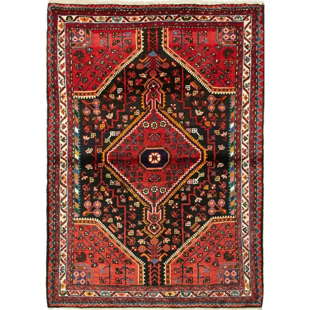 Tappeto Hamadan Persia grigio giallo 111x156