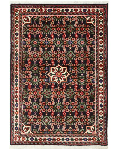 Tappeto Hamadan Persia grigio giallo 100x144