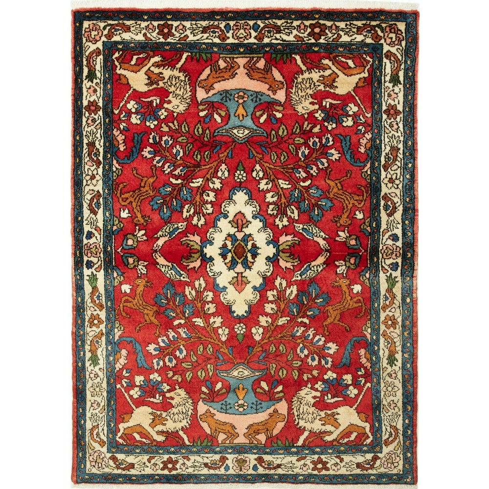 Tappeto Hamadan Persia marrone giallo 110x154