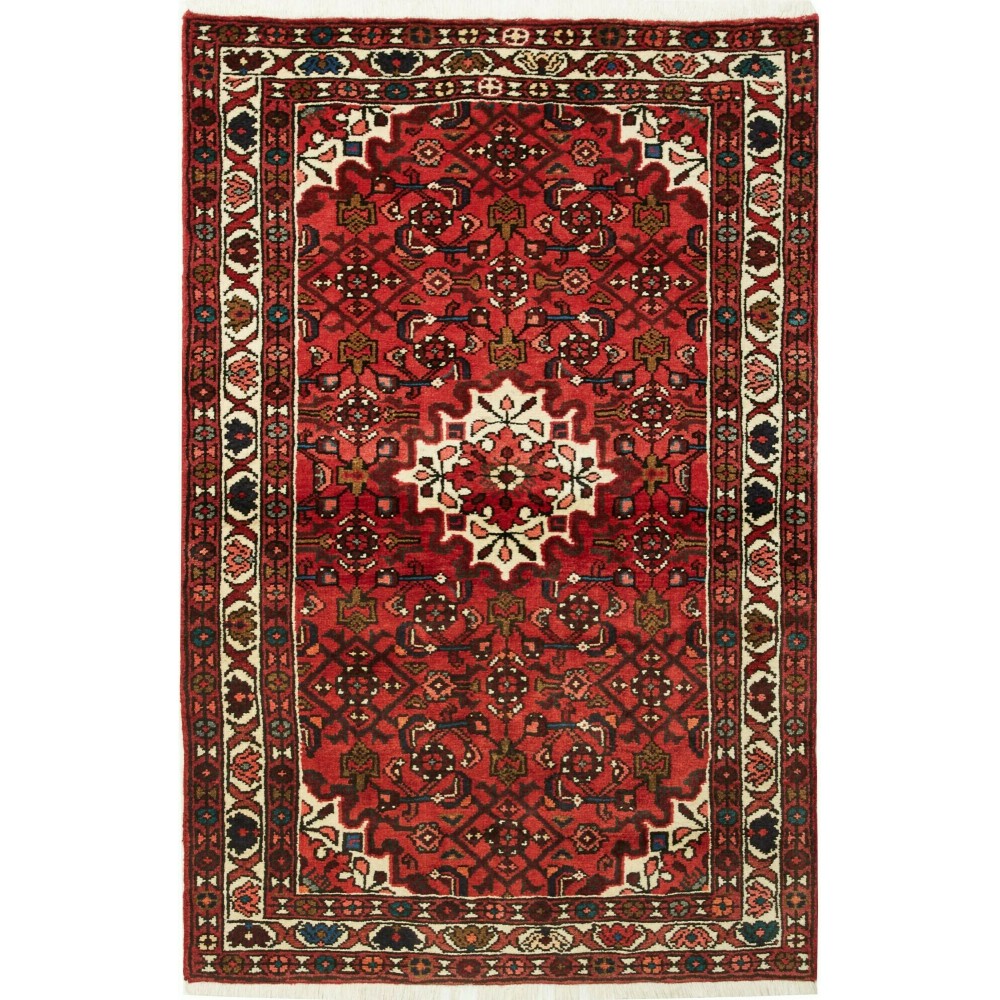 Tappeto Hamadan Persia marrone giallo 104x155