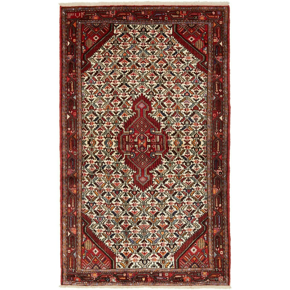 Tappeto Hamadan Persia marrone giallo 128x208
