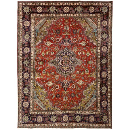 Tappeto Tabriz Persia marrone giallo 250x340