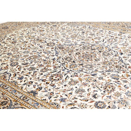 Tappeto Kashan Persia bianco marrone 304x404