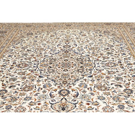 Tappeto Kashan Persia bianco marrone 304x404