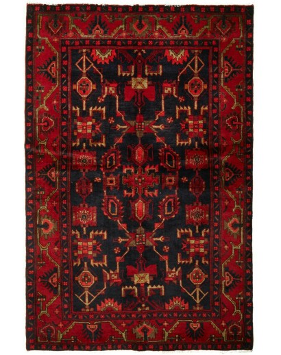 Tappeto Hamadan Persia blu bianco 140x214