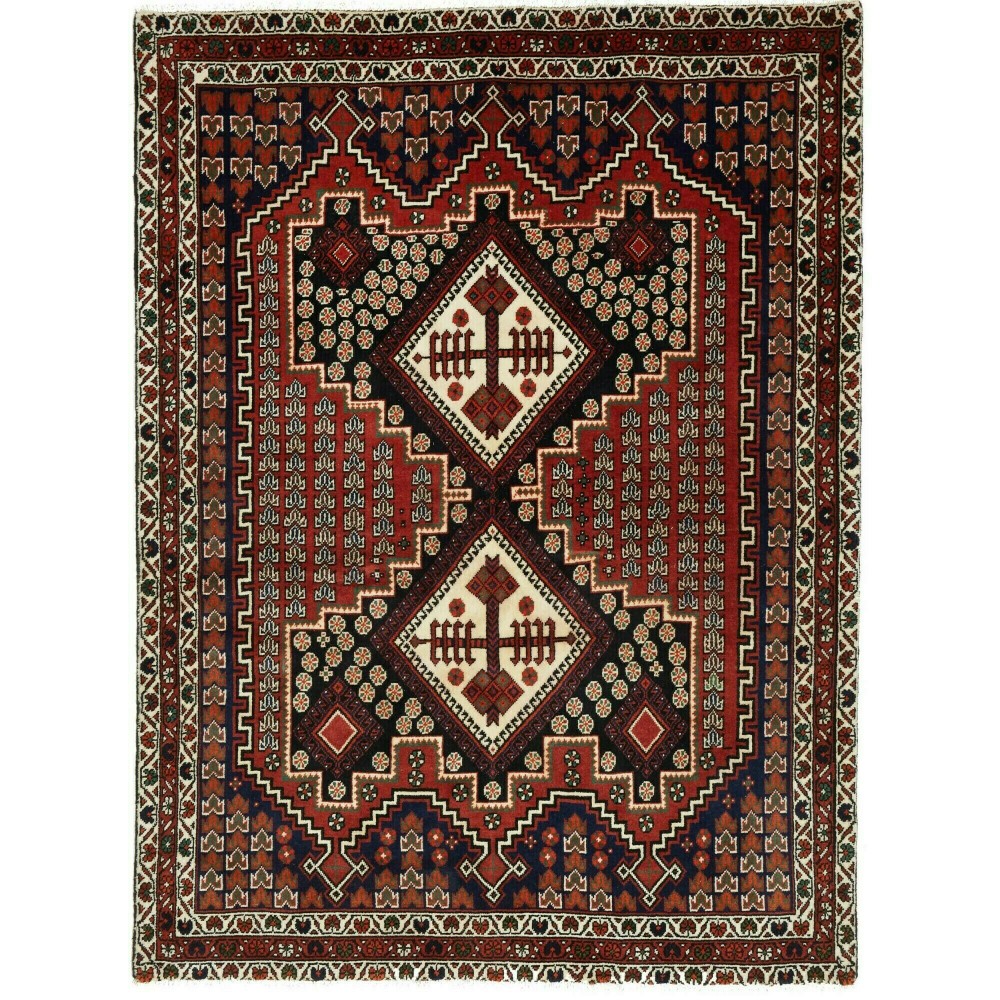 Tappeto Hamadan Persia grigio beige 132x180