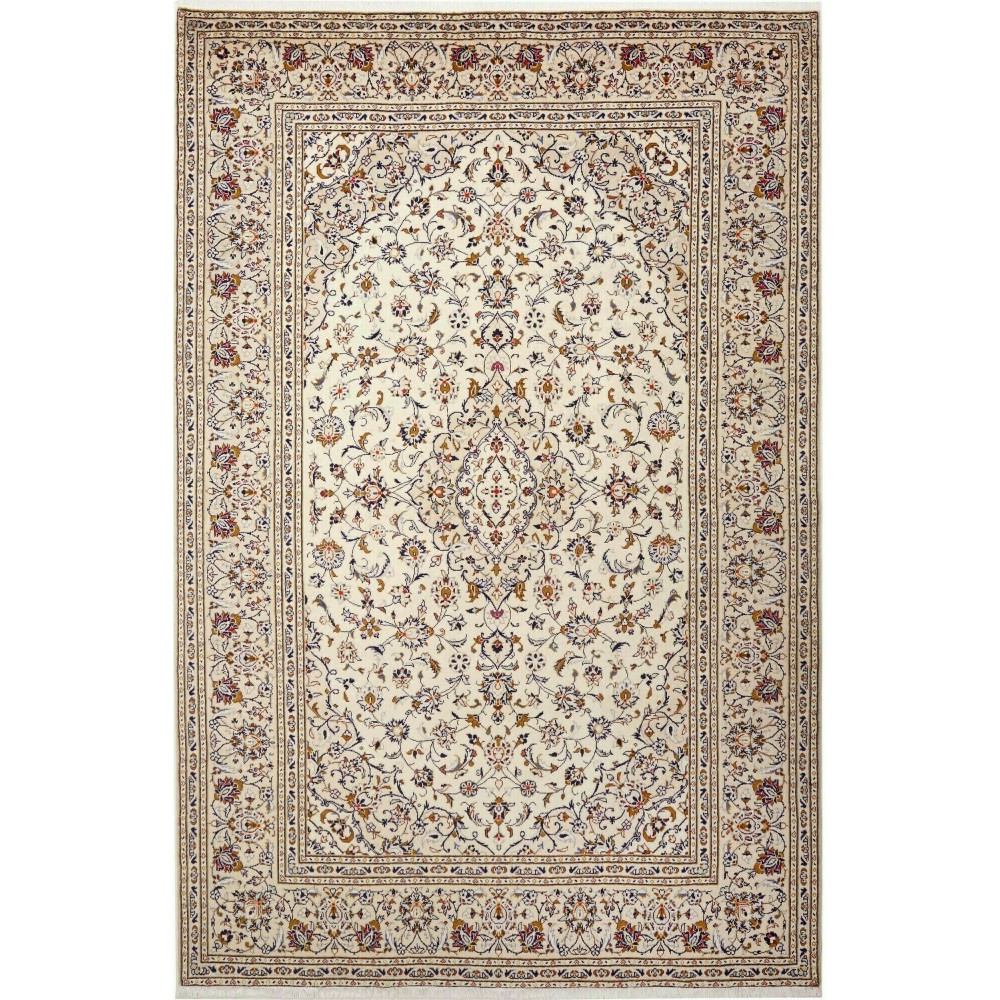 Tappeto Kashan Persia beige grigio 202x305