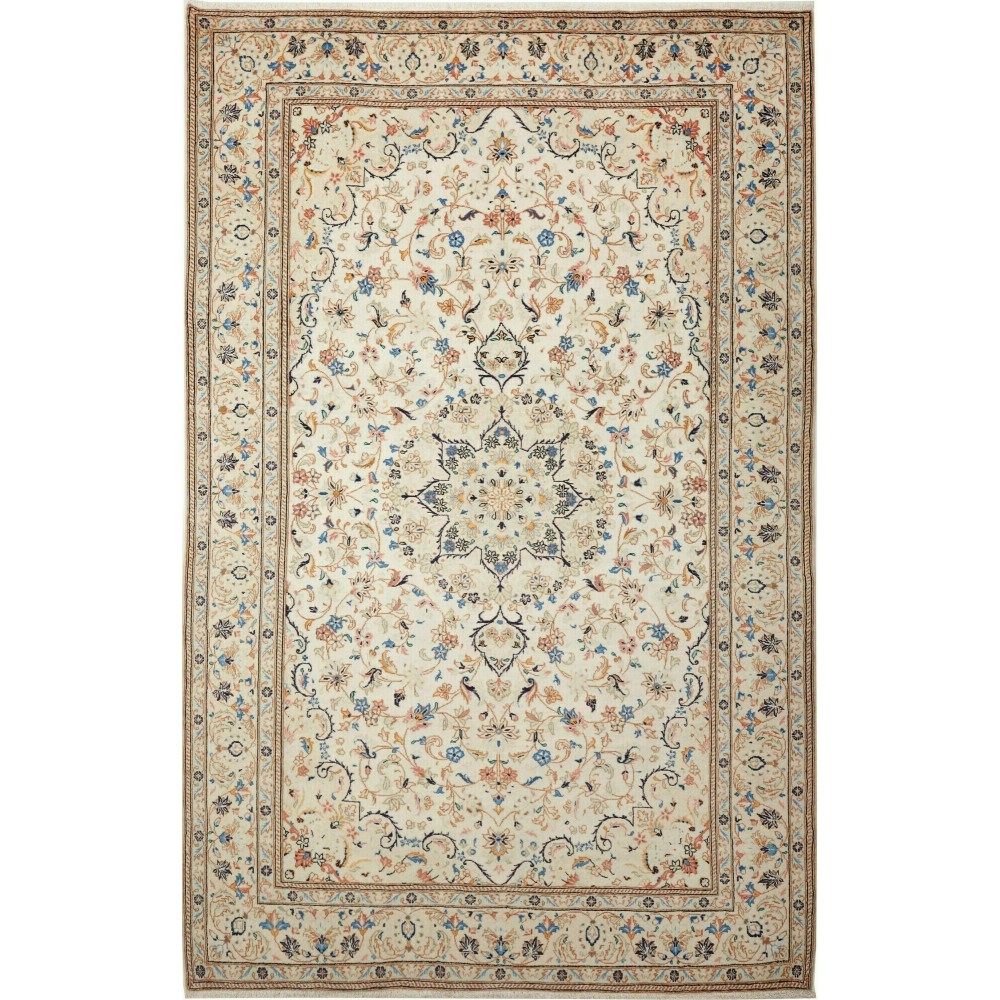 Tappeto Kashan Persia beige grigio 200x312