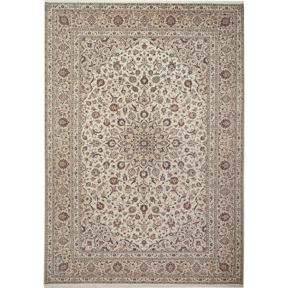 Tappeto Kashan Persia azzurro beige 240x340