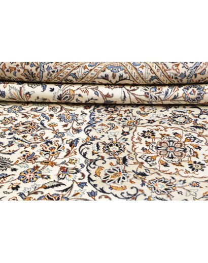 Tappeto Kashan Persia bianco marrone 304x404