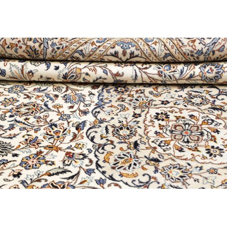 Tappeto Kashan Persia bianco marrone 304x404