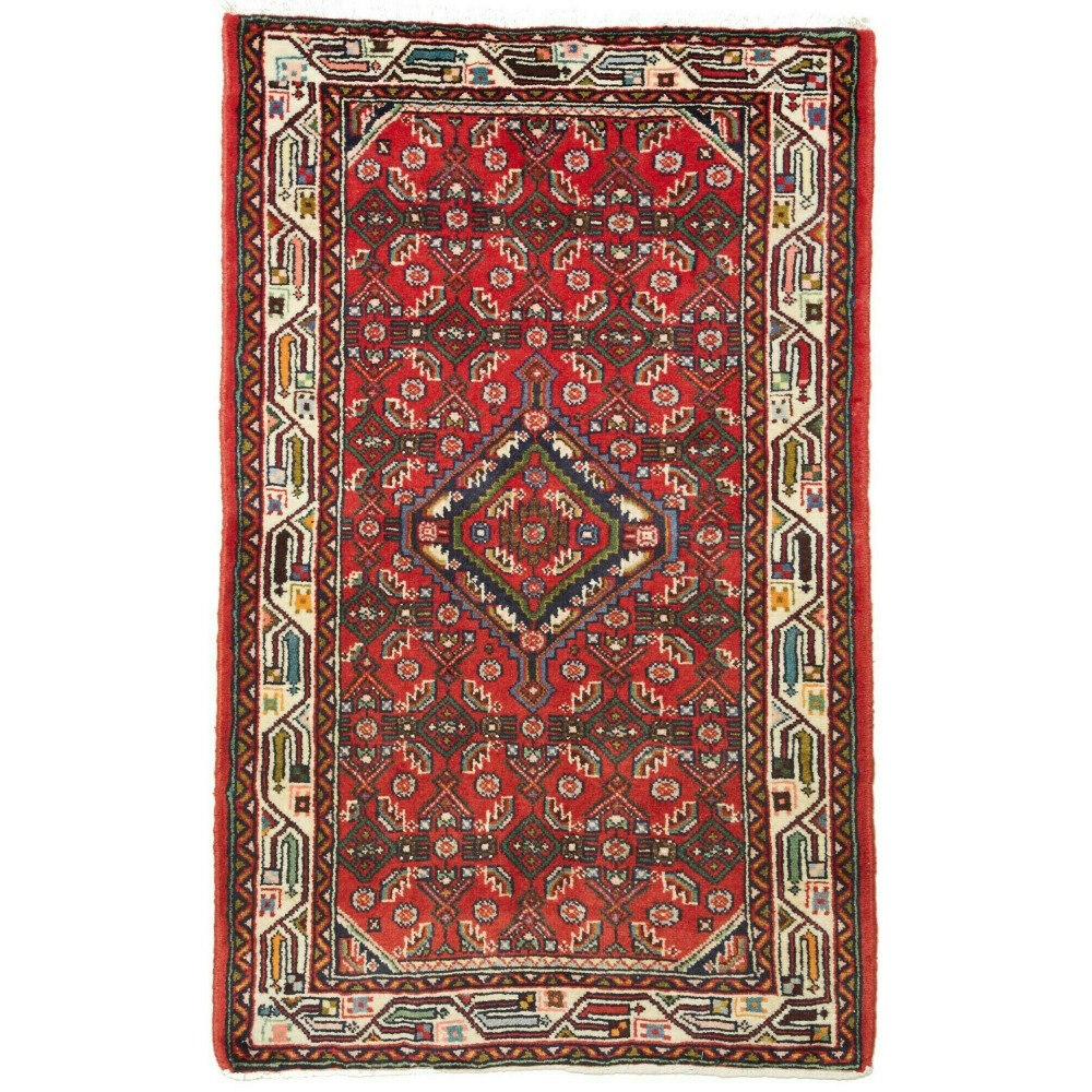 Tappeto Hamadan Persia marrone giallo 85x133