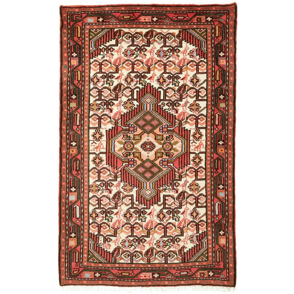 Tappeto Hamadan Persia rosso beige 78x125