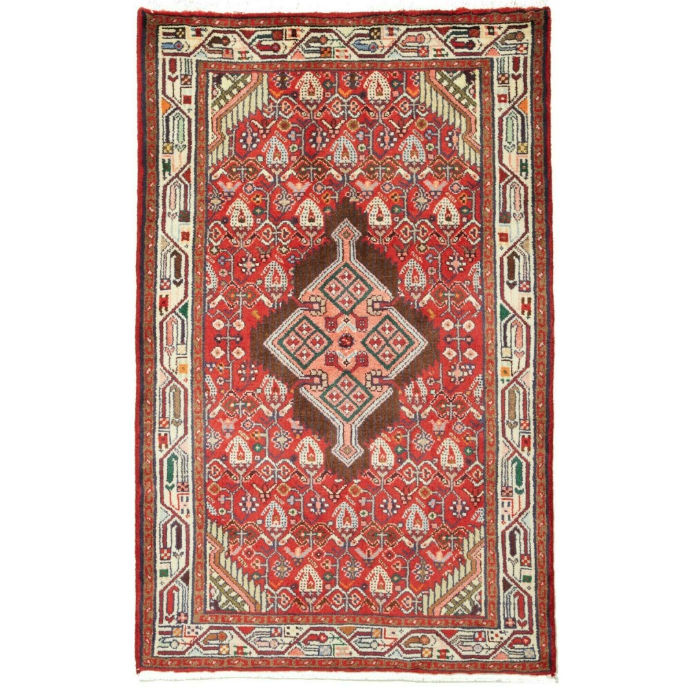 Tappeto Hamadan Persia marrone giallo 80x129
