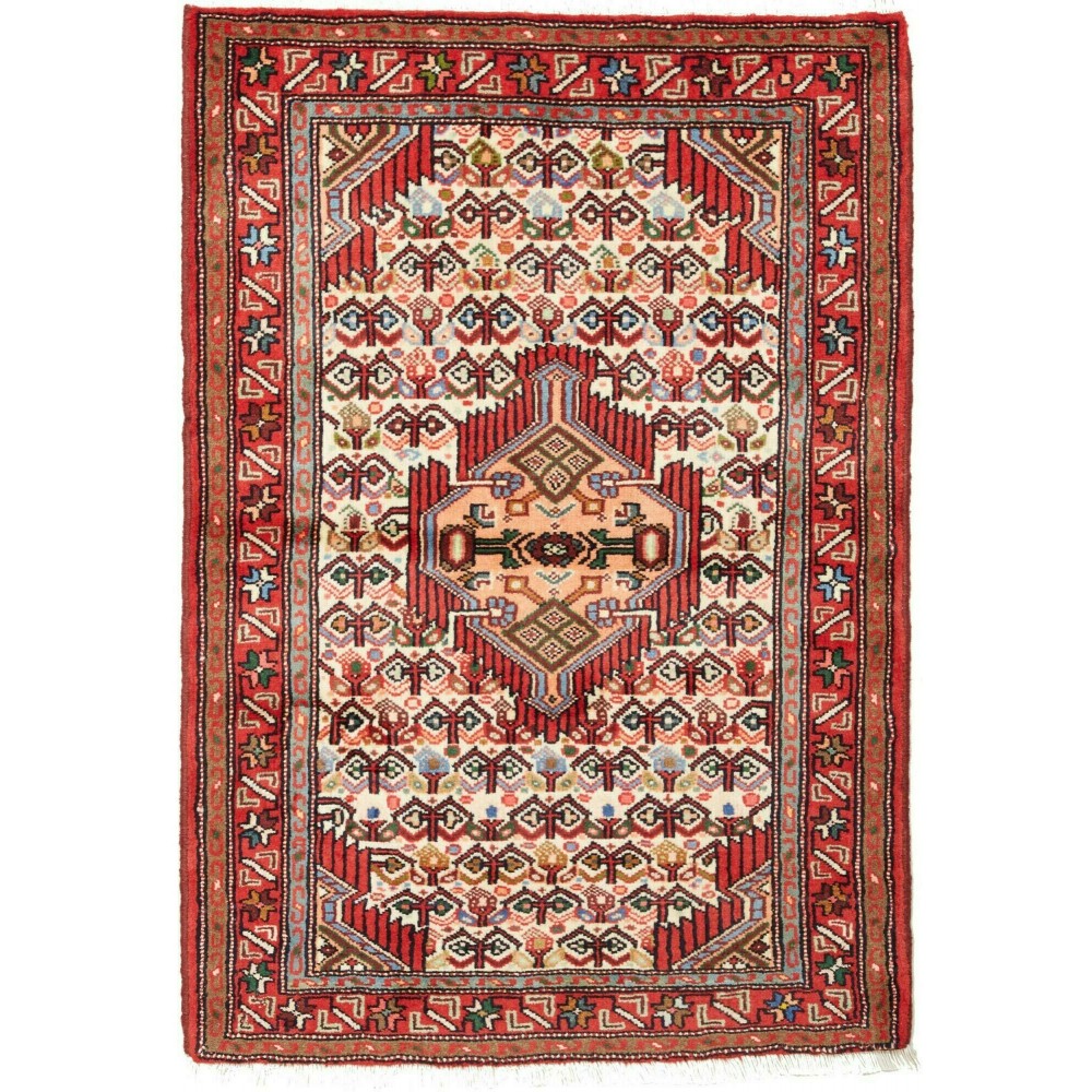 Tappeto Hamadan Persia marrone giallo 83x123
