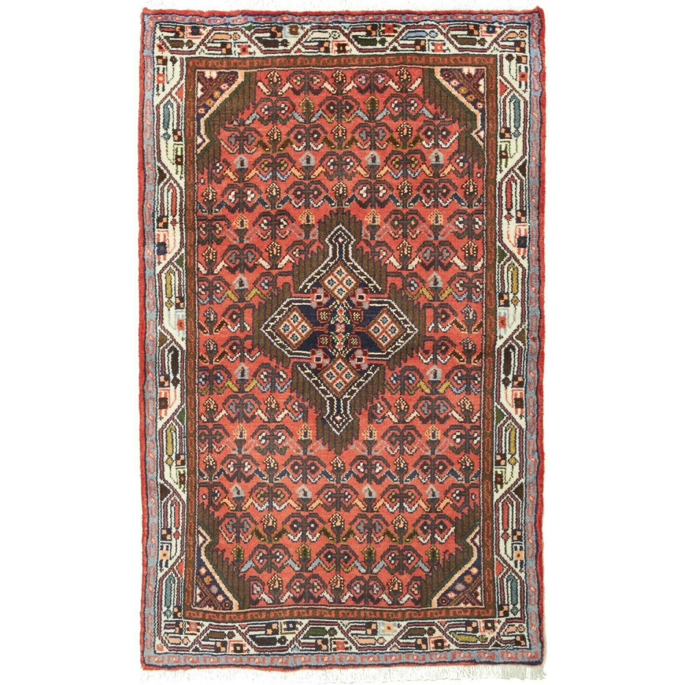 Tappeto Hamadan Persia azzurro bianco 80x130
