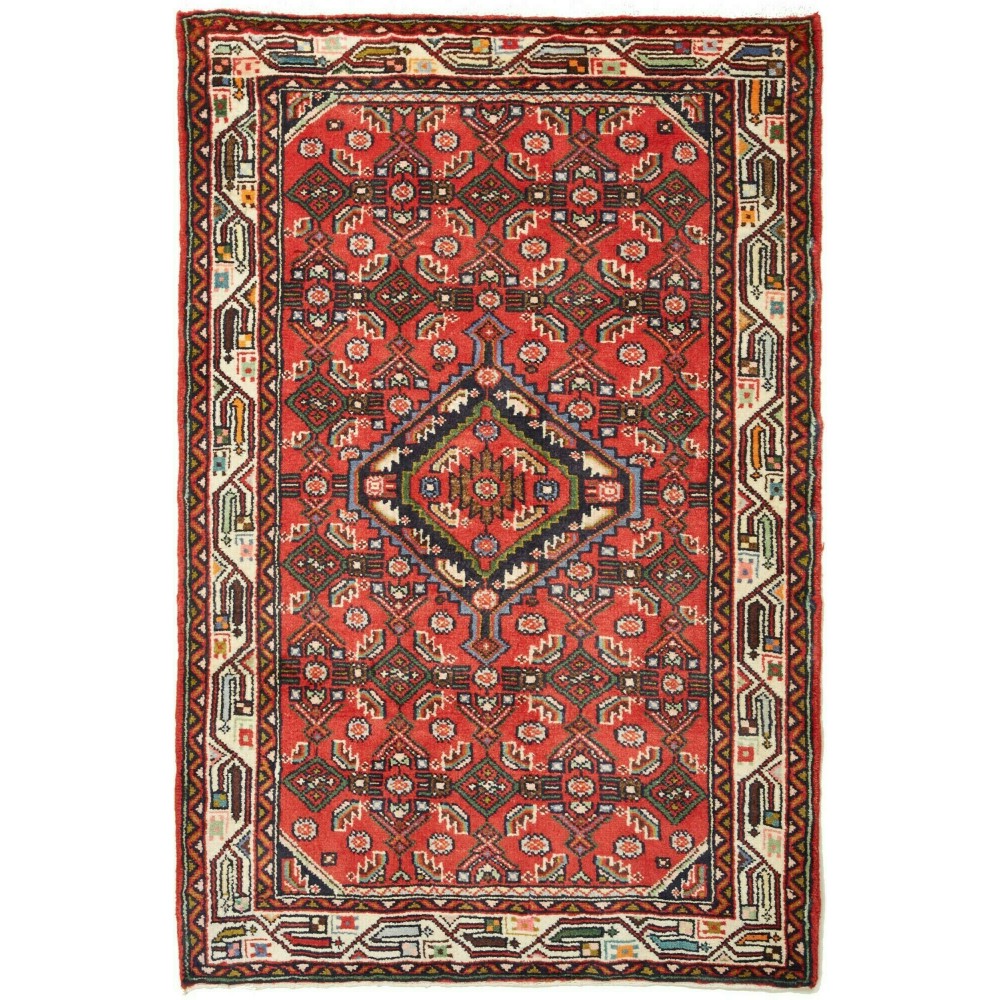 Tappeto Hamadan Persia marrone giallo 86x135