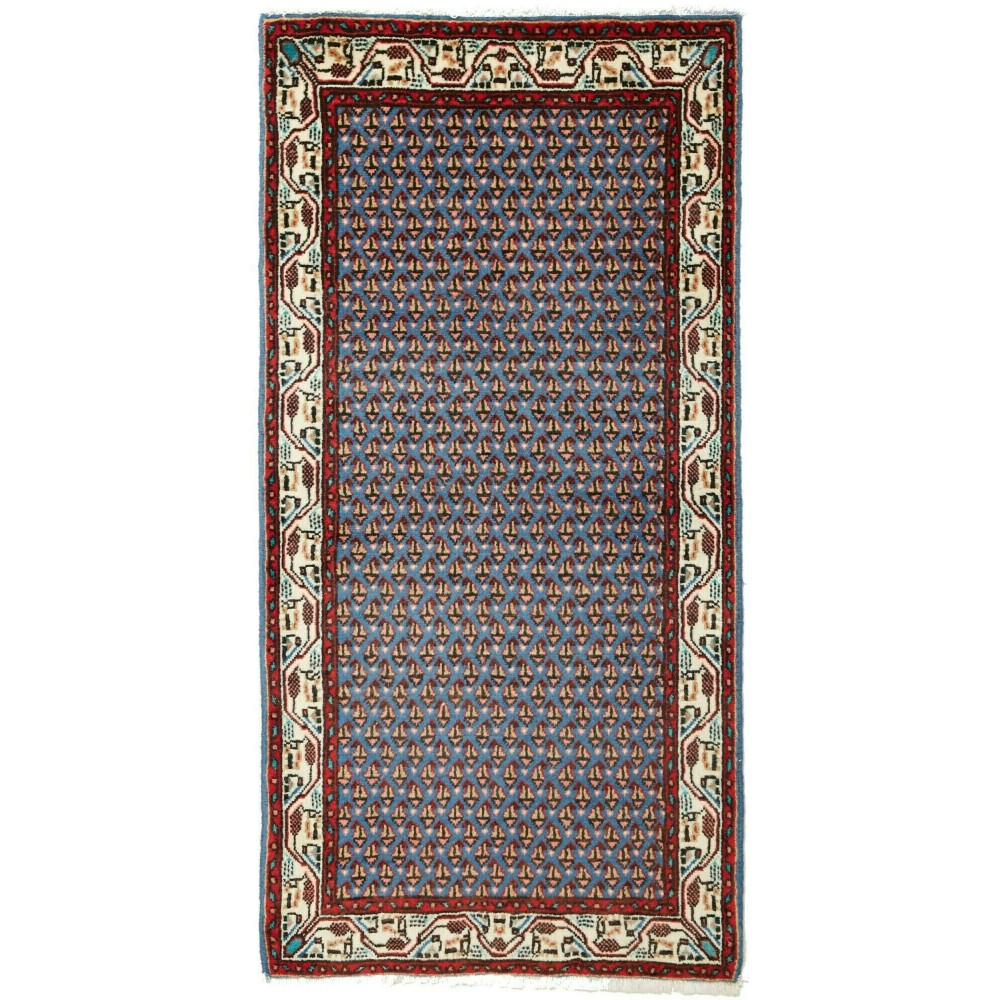 Tappeto Hamadan Persia grigio beige 62x126