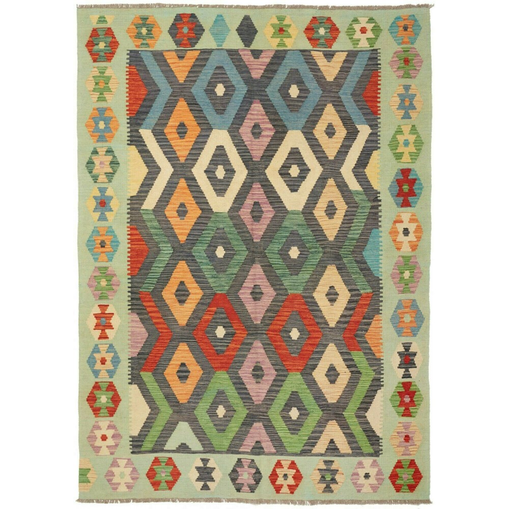 Tappeto Kilim Afghanistan marrone 170x244