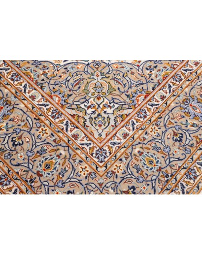 Tappeto Kashan Persia beige bianco 250x346