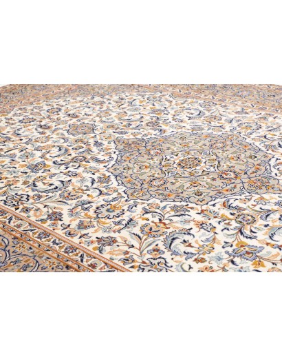 Tappeto Kashan Persia beige bianco 250x346
