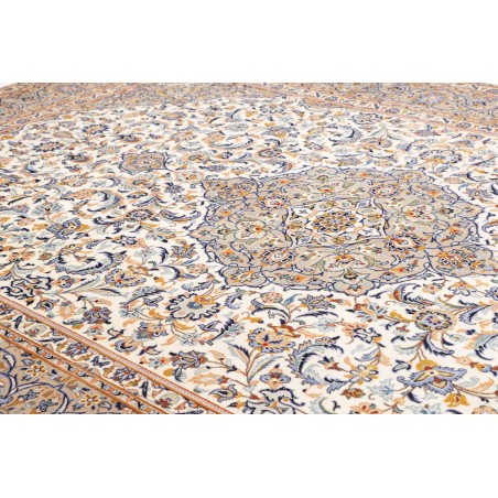 Tappeto Kashan Persia beige bianco 250x346