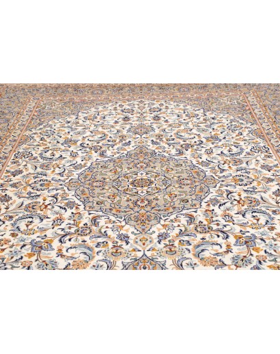 Tappeto Kashan Persia beige bianco 250x346